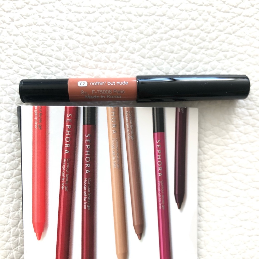 2X Sephora new Gel Mini Lipliner in 02 Nothing But Nude - Picture 2 of 6